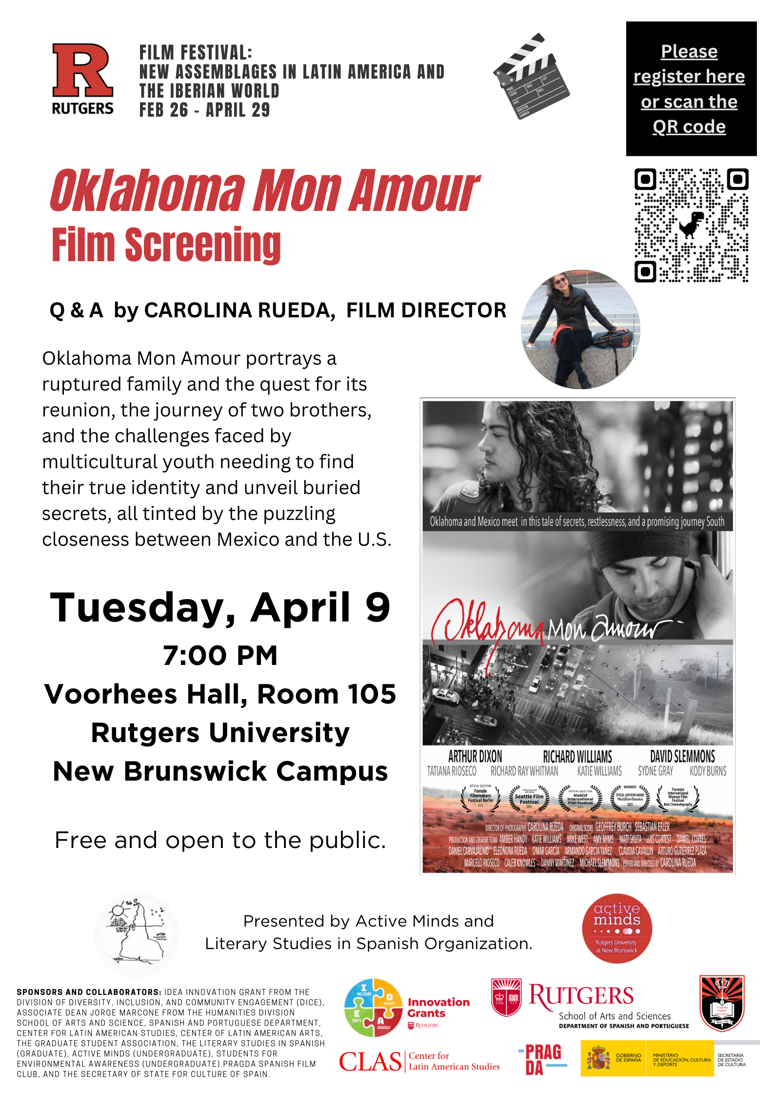In person Film Screening Oklahoma Mon Amour April 9 7 pm Poster